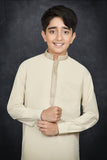 Cream Pakistani Boys Eid Kurta Shalwar Casual Dress - Asian Party Wear