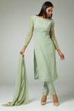 Mint Green New  Eid al-Fitr Readymade Salwar Suit - Asian Party Wear