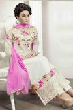 M18011 WHITE MEHAK PARTY WEAR GEORGETTE SALWAR KAMEEZ SUIT - Asian Party Wear