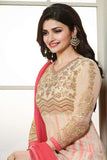 K4295 PINK AND BEIGE KASEESH PRACHI-22 STRAIGHT SALWAR KAMEEZ SUIT - Asian Party Wear