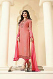 4381 LIGHT PEACH KASEESH MAGICAL BRASSO STRAIGHT SALWAR KAMEEZ SUIT - Asian Party Wear