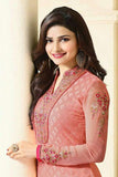 4381 LIGHT PEACH KASEESH MAGICAL BRASSO STRAIGHT SALWAR KAMEEZ SUIT - Asian Party Wear