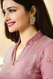 4383 PINK KASEESH MAGICAL BRASSO STRAIGHT SALWAR KAMEEZ SUIT - Asian Party Wear