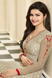 4384 BEIGE KASEESH MAGICAL BRASSO STRAIGHT SALWAR KAMEEZ SUIT - Asian Party Wear