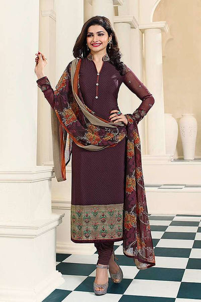 Plum Kaseesh Designer Suit - Asian Party Wear