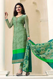 4564 GREEN KASEESH SILKINA ROYAL CREPE PARTY WEAR SUIT - Asian Party Wear