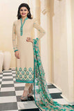 4567 CREAM KASEESH SILKINA ROYAL CREPE PARTY WEAR SUIT - Asian Party Wear