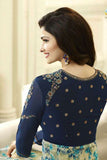 4744 NAVY KASEESH PRACHI-28 SEMI STITCHED ANARKALI SUIT - Asian Party Wear