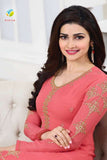 5016 PEACHY PINK KASEESH PRACHI GEORGETTE PARTY WEAR SALWAR KAMEEZ SUIT - Asian Party Wear