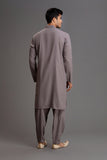 Grey Indian Pakistani Mens Kurta Shalwar Designer Menswear - Asian Party Wear