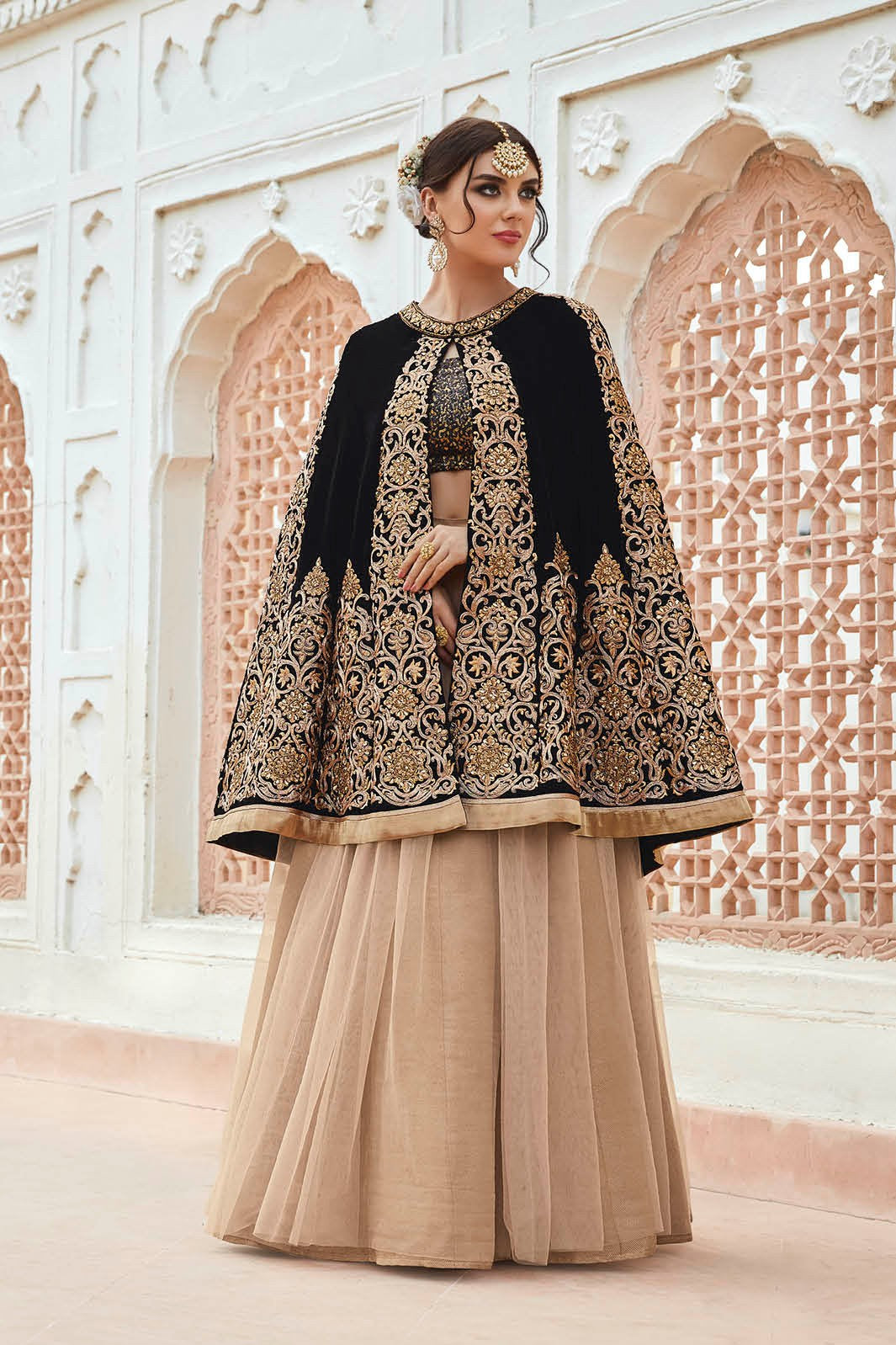 7405 FLORAL MUGHAL BLACK HEAVY EMBROIDERED EID DRESS 7405 FLORAL MUGHAL BLACK HEAVY EMBROIDERED EID DRESS