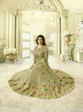 4747 MENDHI SEMI STITCHED ANARKALI DRESS - Asian Party Wear