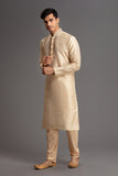 Gold Pakistani Men's Wedding Kurta Pajama Designer Wear - Asian Party Wear