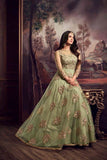 Nile Green New Party Bridesmaid Wedding Dress Gown Collection 2018 - Asian Party Wear