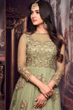 Nile Green New Party Bridesmaid Wedding Dress Gown Collection 2018 - Asian Party Wear