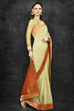 Green Sheen Banarsi Indian Stylish Saree - Asian Party Wear