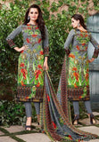 2006 GREY PASHMINA SARANG SALWAR KAMEEZ WITH PRINTED SHAWL - Asian Party Wear