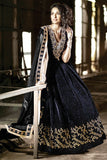 ZF15004 BLACK ZOYA FEELINGS WEDDING WEAR VELVET DRESS - Asian Party Wear