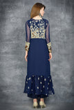 Blue Depths Readymade Jacket Suit - Asian Party Wear