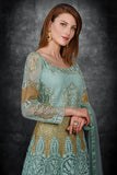 Biscay Green Wedding Anarkali Readymade Suit - Asian Party Wear