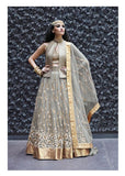 16003-D Silver Zoya Crystal Wedding - Wear Lehenga - Asian Party Wear