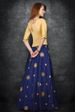 Classic Blue & Yellow Pakistani Designer Party Wear Lehenga - Asian Party Wear