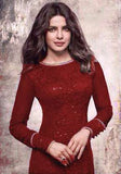 H5149A - RED HEROINE PRIYANKA CHOPRA HIT SALWAR KAMEEZ - Asian Party Wear