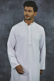 White Mens Kurta Suit Exclusive Menswear Shalwar Kameez - Asian Party Wear