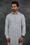 Light Grey Mens Jamawar Kurta Shalwar Pakistani Menswear - Asian Party Wear