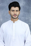 White Pakistani Mens Kurta Shalwar Kameez Casual Suit - Asian Party Wear