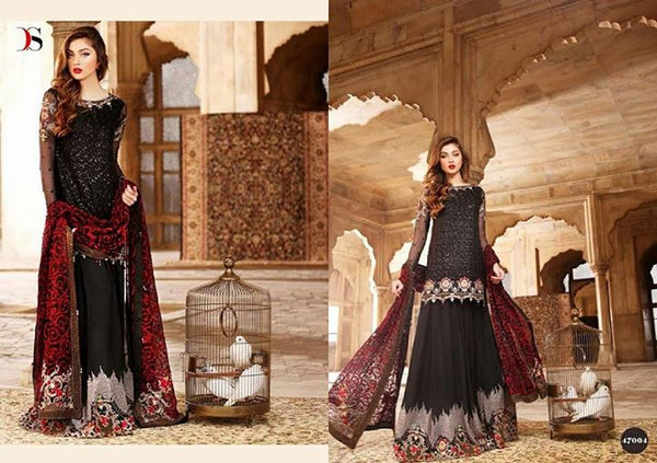 47003 BLACK MAHROSH VOL 2 PAKISTANI STYLE SALWAR KAMEEZ - Asian Party Wear