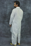 White Mens Kurta Shalwar Pakistani Menswear Online - Asian Party Wear