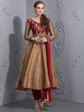 GORGEOUS MAROON KALIDAAR ANARKALI READY MADE SUIT - Asian Party Wear