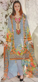 FADED DENIM BLUE SPRING SUMMER LAWN SALWAR KAMEEZ - Asian Party Wear