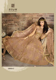 18004-D PEACH ZOYA EMERALD WEDDING WEAR LEHENGA - Asian Party Wear