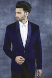 Navy Blue Mens Formal Blazer Evening Wear Coat - Asian Party Wear