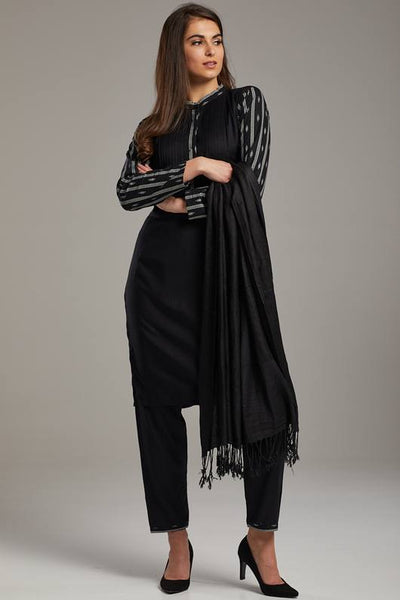 Black Women's Wear Readymade Kurta Style Dress - Asian Party Wear