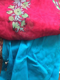 MARIA B PINK AND TURQUOISE PAKISTANI STYLE READY MADE SUIT - Asian Party Wear