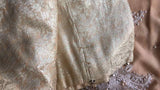 BEIGE SKIN CORAL PEARL PAKISTANI STYLE DESIGNER READY MADE SUIT - Asian Party Wear