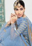 BLUE INDIAN WEDDING AND BRIDAL SALWAR SUIT - Asian Party Wear