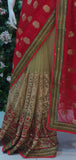 CINNAMON STICK AND GOLD INDIAN WEDDING WEAR SAREE - Asian Party Wear