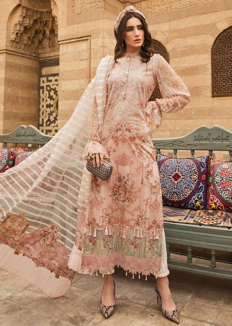 Dusty Pink Maria B Unstitched Designer Inspired Suit Dusty Pink Maria B Unstitched Designer Inspired Suit
