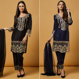 PAKISTANI DESIGNER READYMADE LINEN SHALWAR KAMEEZ - Asian Party Wear