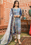 Blue Depths Pakistani Designer Lawn Suit - Asian Party Wear