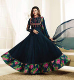 5731 SAILOR BLUE KASEESH PRACHI GALAXY DESIGNER ANARKALI DRESS - Asian Party Wear