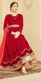 Indian Maxi Red Party Evening Wedding Anarkali Suit (Ready Made XXL) - Asian Party Wear