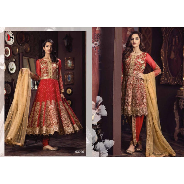 93006 RED DEEPSY GULBANO PAKISTANI PARTY WEAR SALWAR SUIT - Asian Party Wear