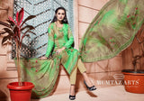 304 LIGHT GREEN CAMBRIC COTTON AND LAWN SALWAR SUIT - Asian Party Wear