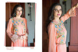 Z1545 PEACH DECENT GEORGETTE PAKISTANI STYLE SALWAR KAMEEZ SUIT - Asian Party Wear