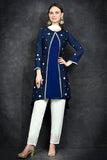 Blue Depths Jacket style Suit - Asian Party Wear